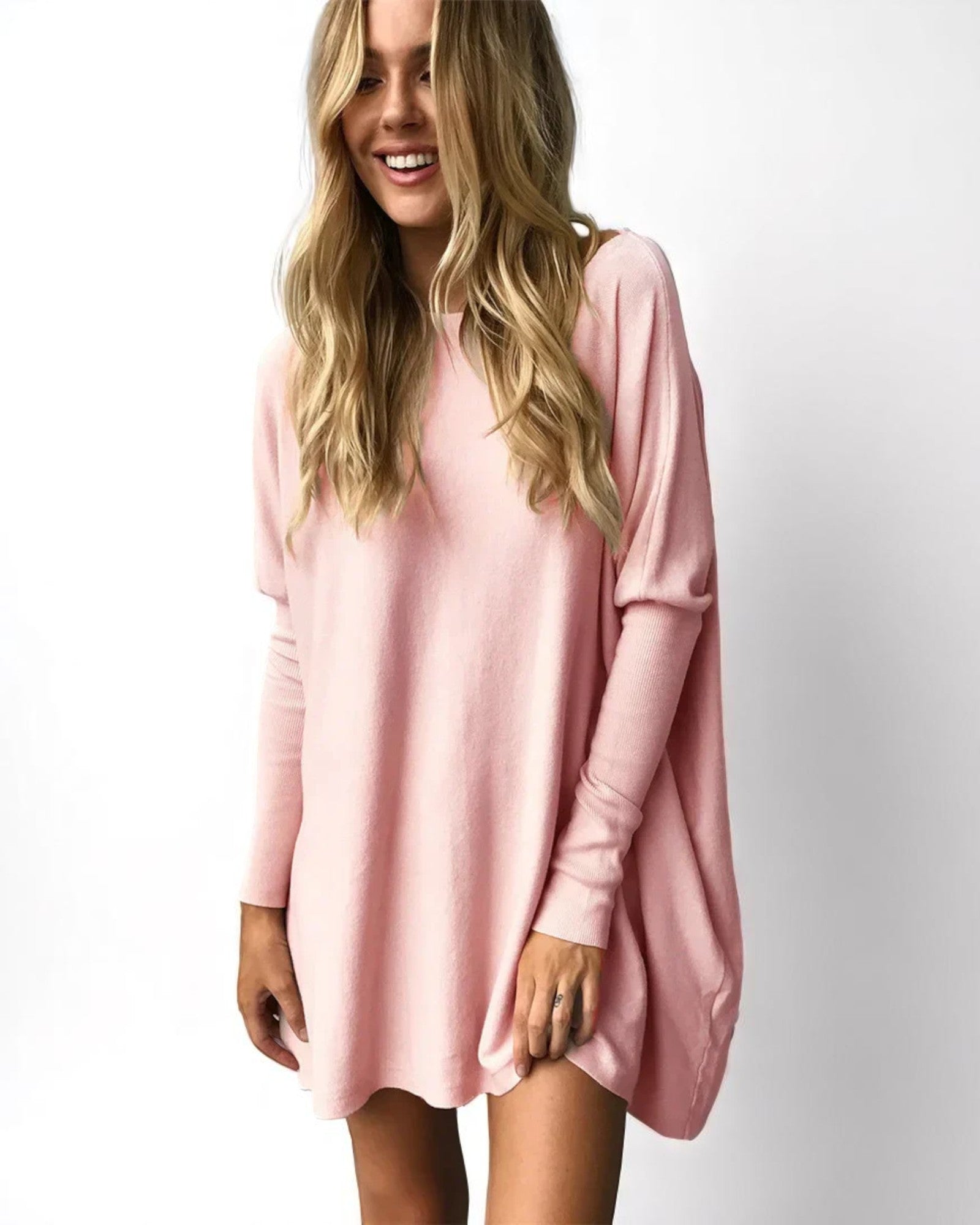 Ulina Oversized Pullover mit Fledermausärmeln