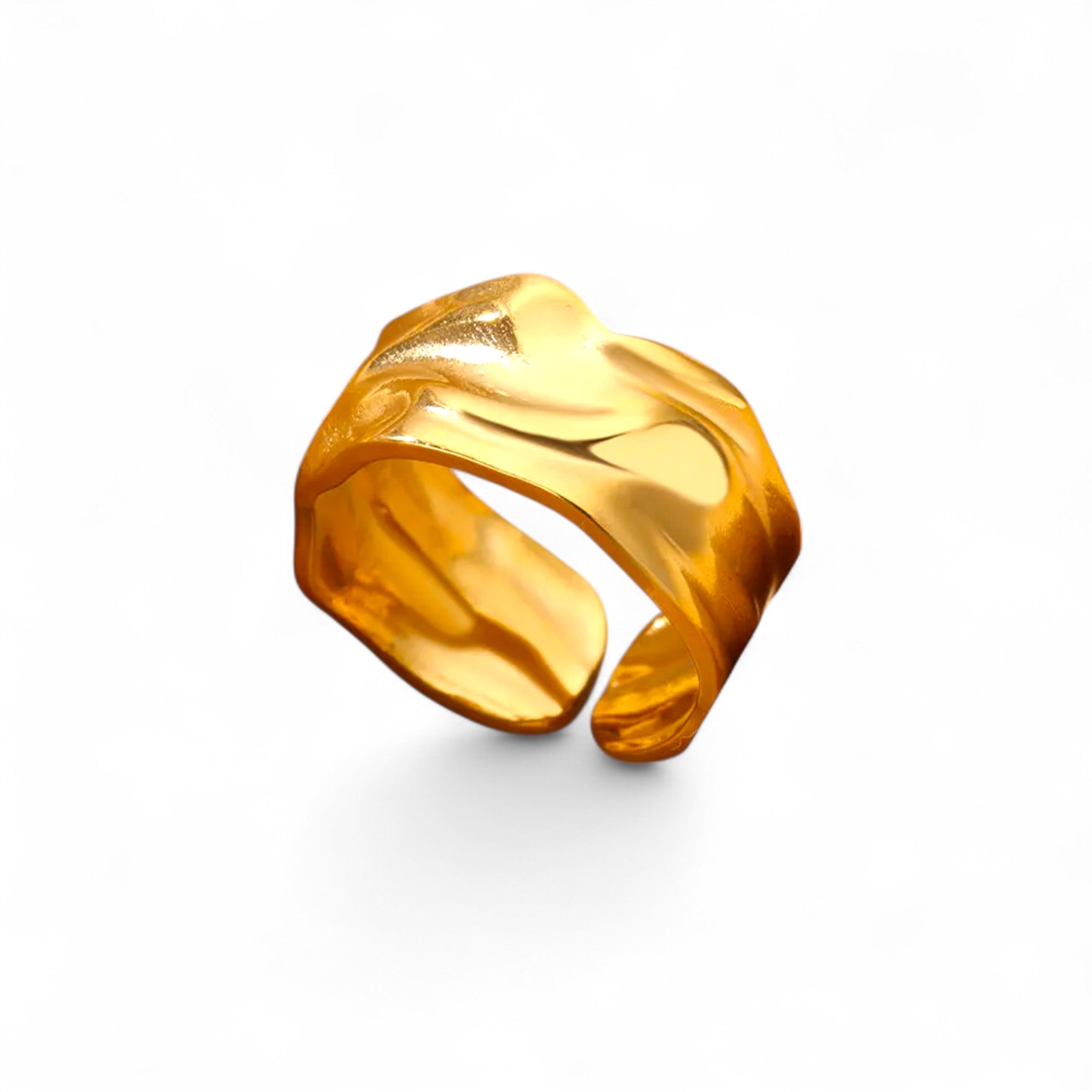 Elegante Wellen-Ring-Sets aus Goldoptik – 4-Varianten