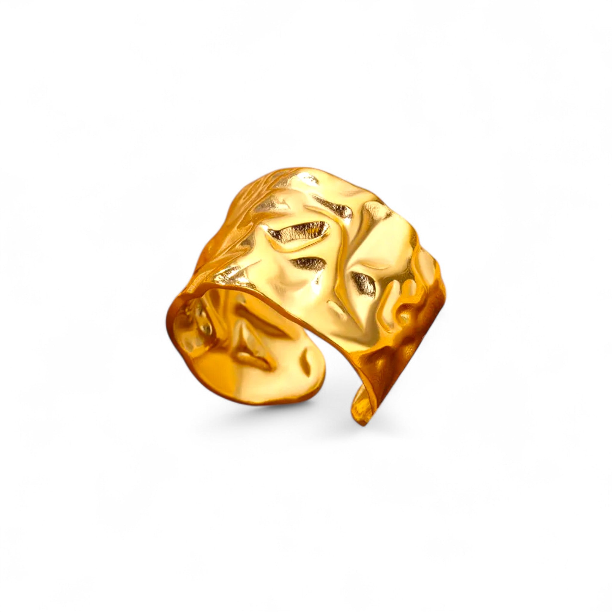 Elegante Wellen-Ring-Sets aus Goldoptik – 4-Varianten